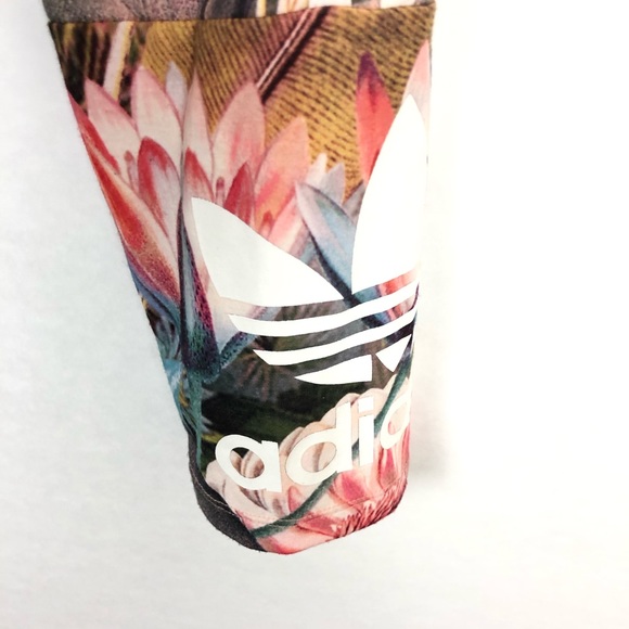 ADIDAS CURO D’AGUA PRINT 3 STRIPE LEGGINGS SIZE XS - Picture 5 of 8